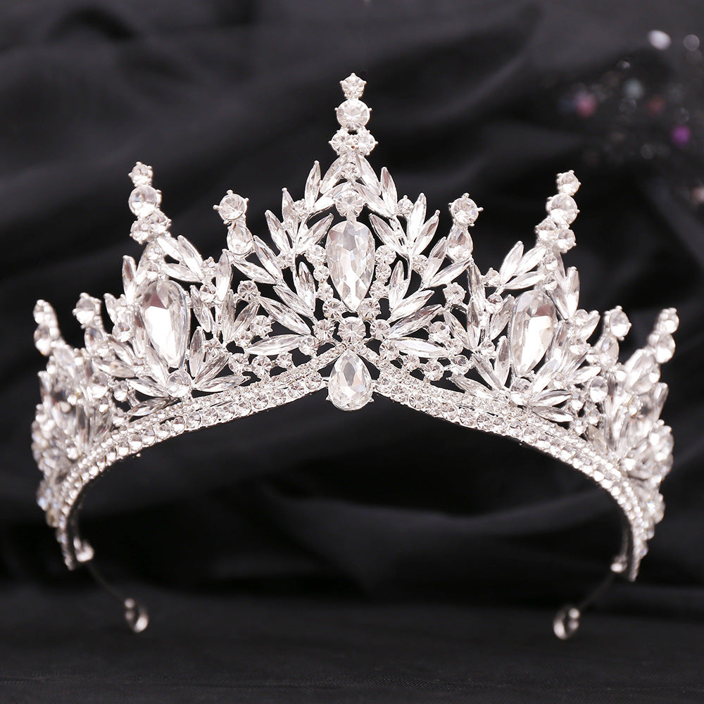Bridal Crystal Leaf Crown Headdress Female