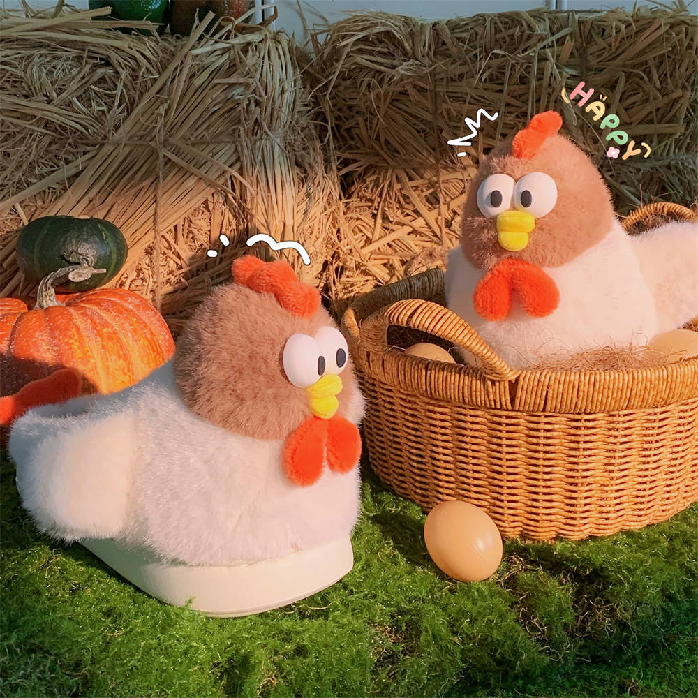 Cute Warm Furry Cotton Funny Cartoon Chick Cotton Slippers