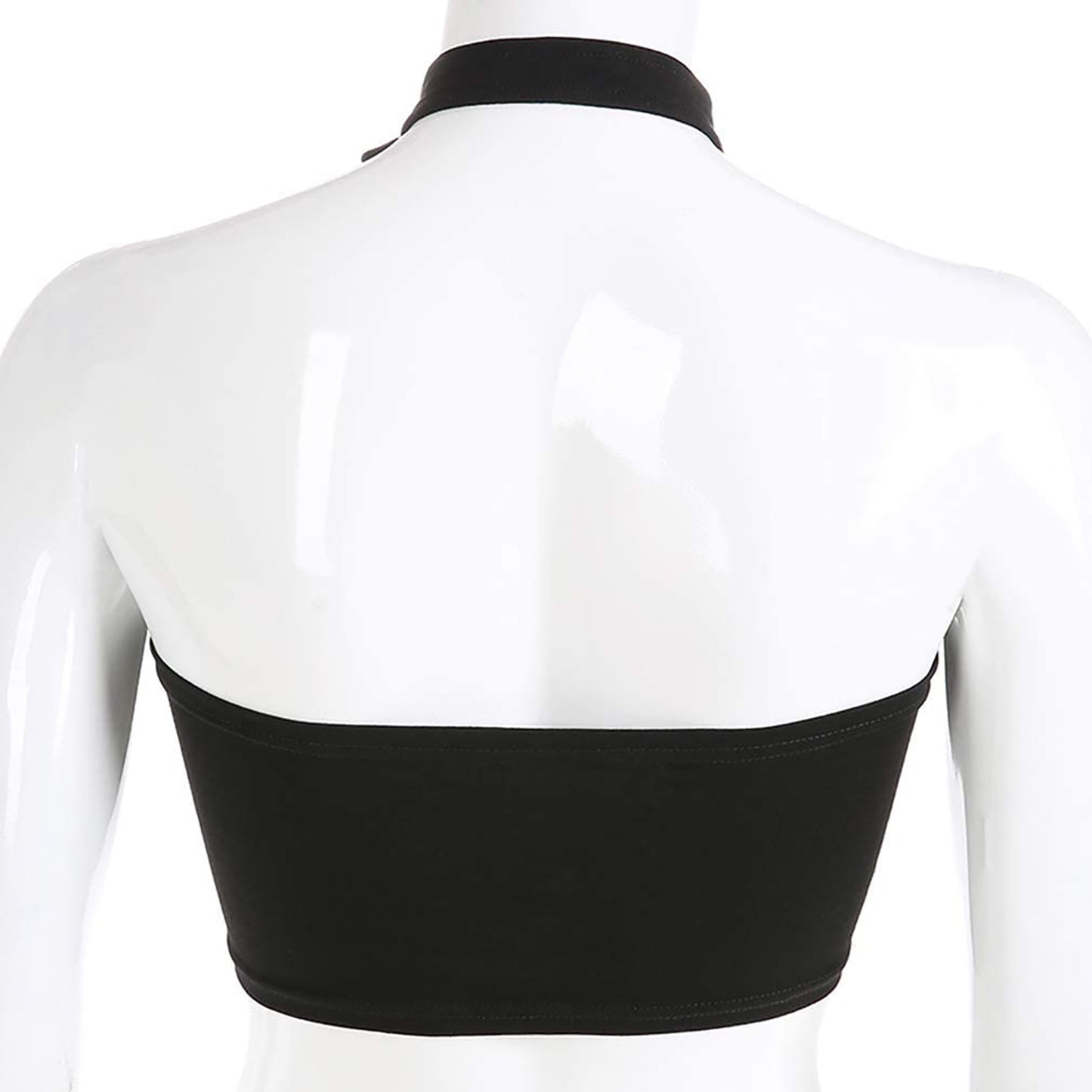 Cool Hanging Neck Exposed Collarbone Leaky Shoulder Small Vest