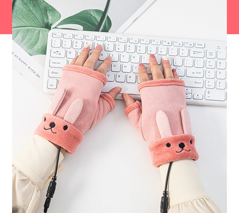 USB Power Charging Heating Gloves For Adults
