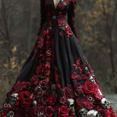 New Autumn American-Style Fashionable Halloween Dress With Digital Print