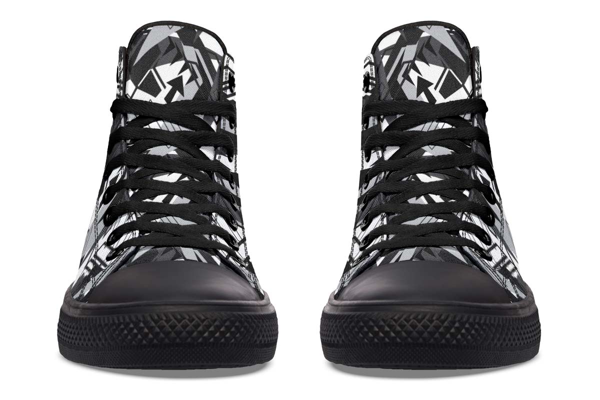 Men's And Women's Fashion Color Printing High-top Canvas Shoes