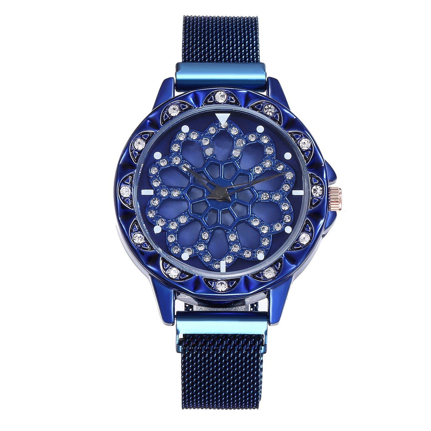 Time to run ladies magnet buckle quartz