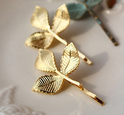Beautiful flower branch metal hairpin