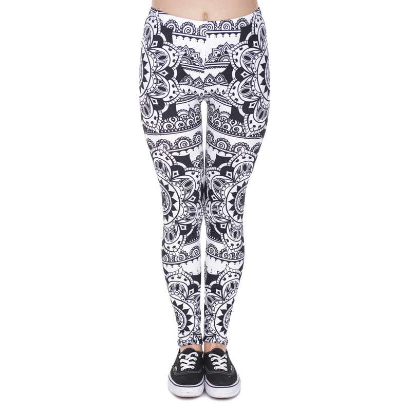 Digital printed cropped trousers