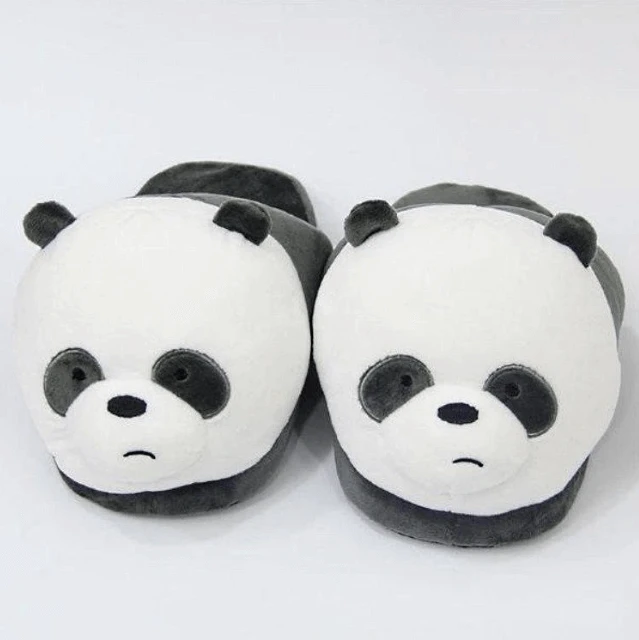 Plush half-pack with cotton slippers