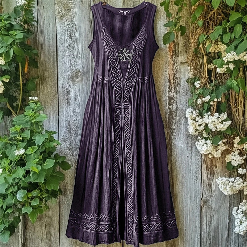 3D Printed Pattern Short-Sleeved Women's Dress