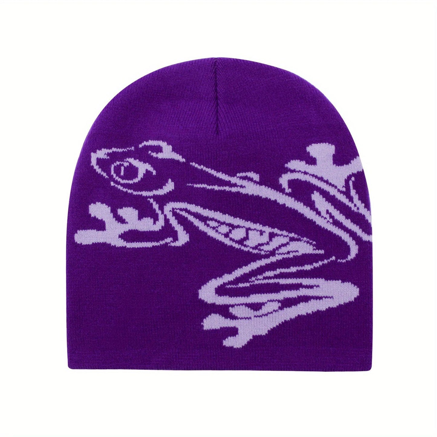 Casual Frog Knitted Street Jacquard Personality Pullover Hat