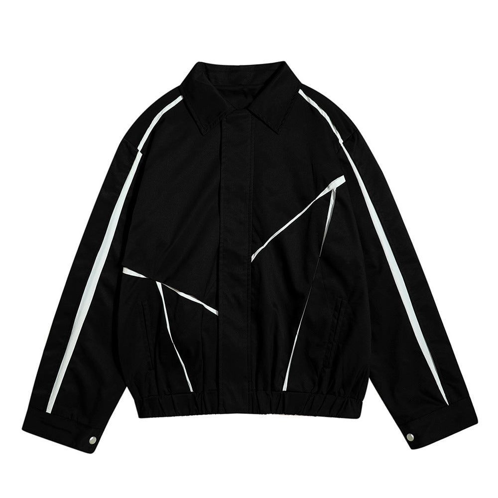 Irregular Design Stitching Lapel Jacket