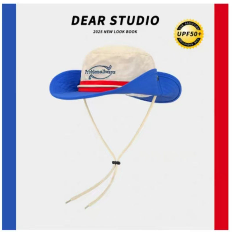Color-block Fisherman Hat Women's Sun Protection Hat