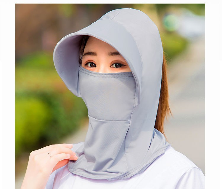 Udendørs solhat, is-silke, solbeskyttelse, halsbeskyttelseshat