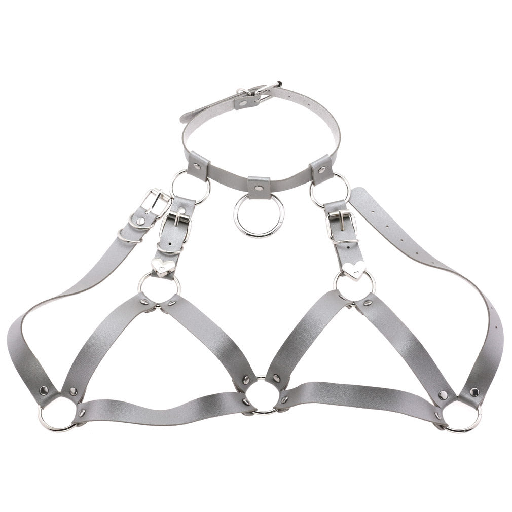 Trendy Punk Harajuku Performance Leather Collar Straps