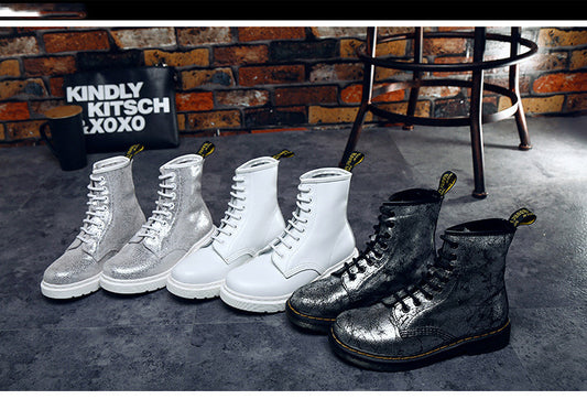 Short Low Heel Flat Mid-tube Single Boots Women