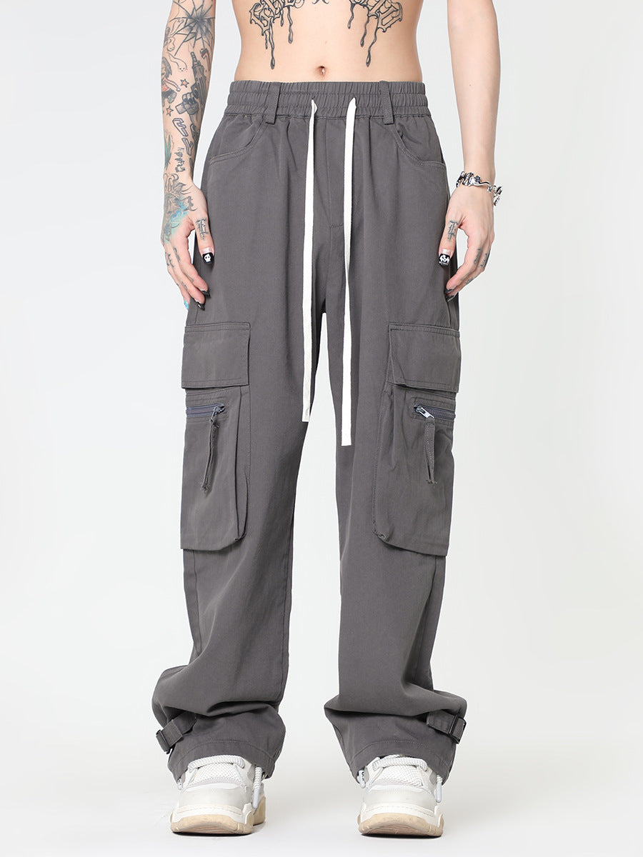Men's Big Red Pocket Cotton Overalls