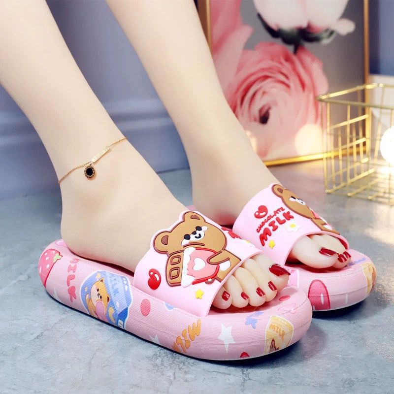Cartoon Thick Flip-flops Home Indoor Non-slip Soft Bottom