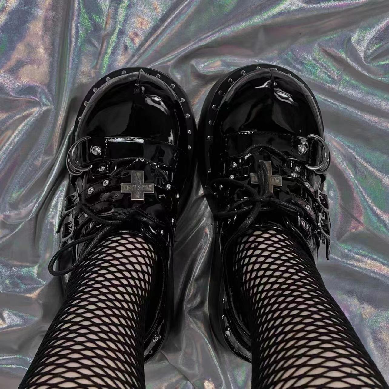 Platform Shoes Round Toe Punk Jk Lolita Women's Plus Size