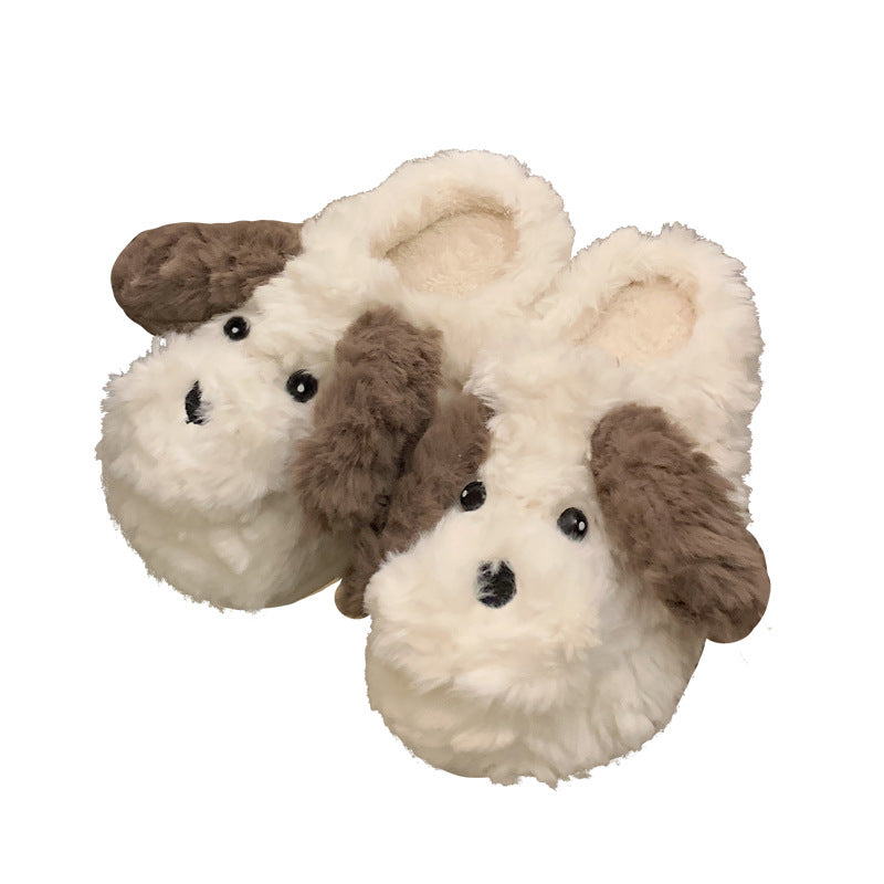 Women's Winter Girly Heart Indoor Home Thermal Cotton Slippers Cartoon