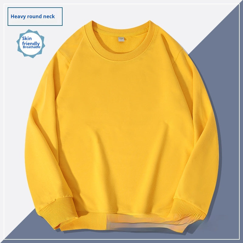 Herre Hættetrøje med Rund Hals Ensfarvet Par T-shirt
