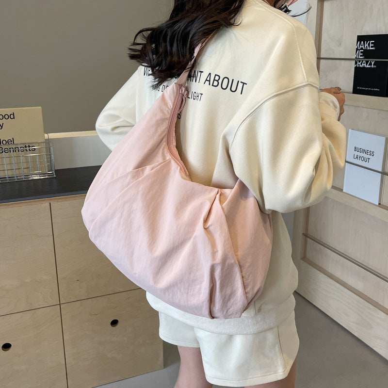 Brand-new Solid-color Nylon Crossbody Bag For Multi-functional Casual Wear