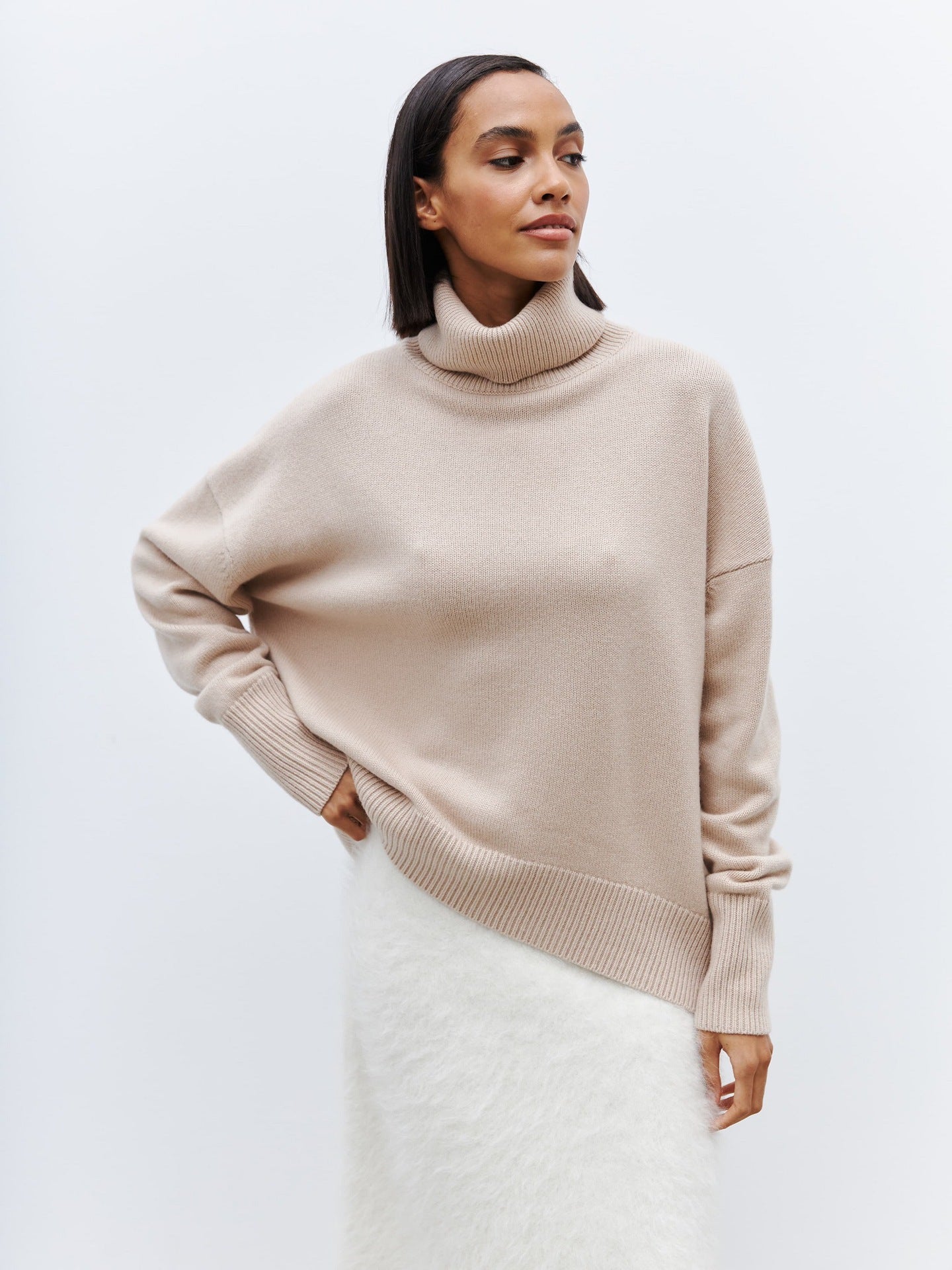 Women's Loose High Collar Autumn And Winter Anti-Pilling Sweater