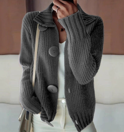 Retro Wool Cardigan Women's Short Long Sleeve Korean Style