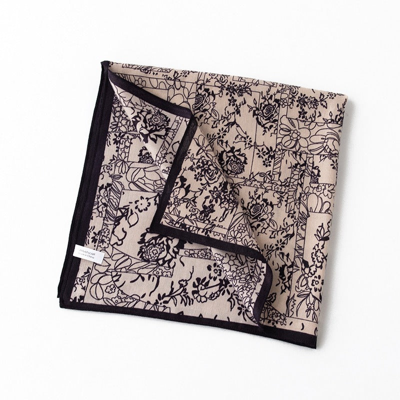 Printed 65cm Kerchief Scarf Shawl