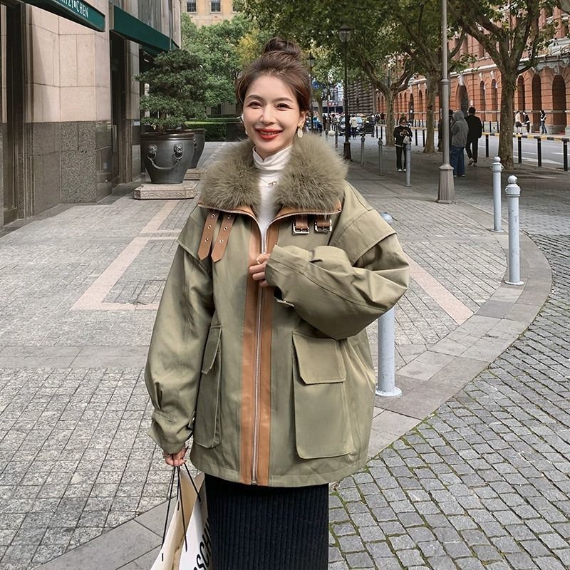 High-grade Fur-integrated Parka Cotton-padded Jacket