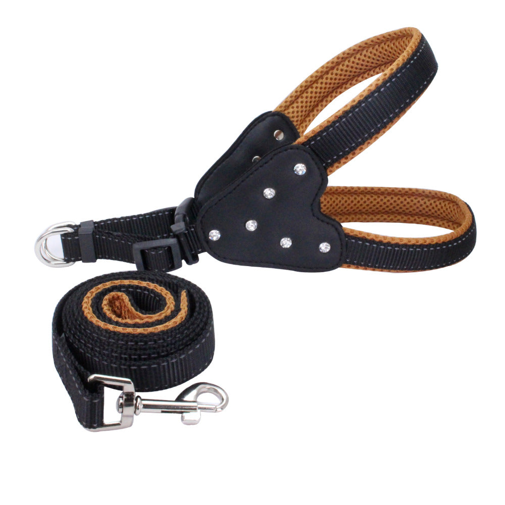 Rhinestone Pet Reflective Gallus Traction Sleeve
