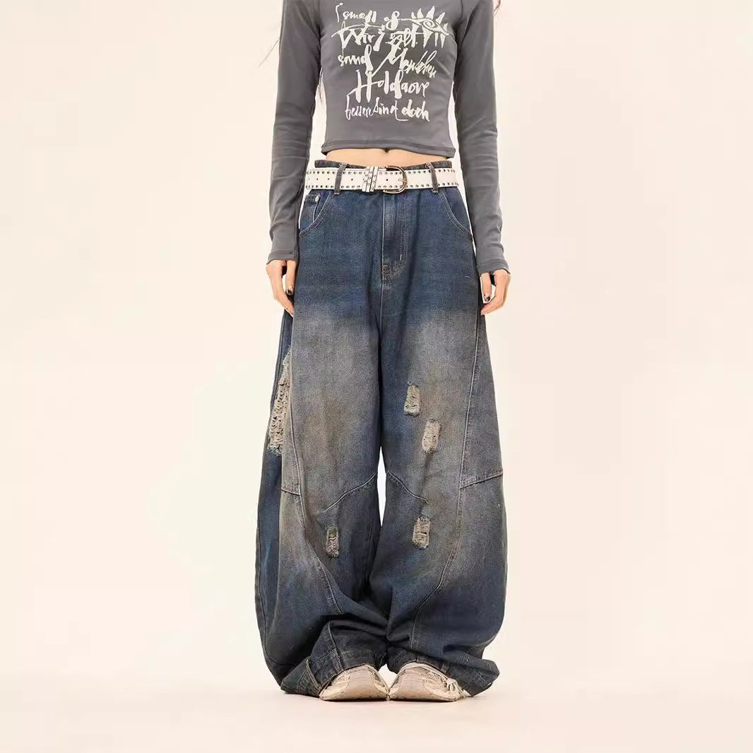 American Retro Loose Slimming Jeans