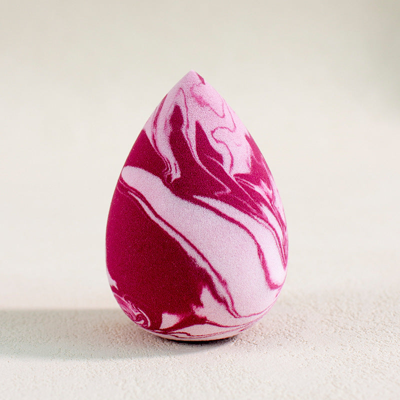 Waterdrop-shaped Beveled Two-tone Beauty Sponge