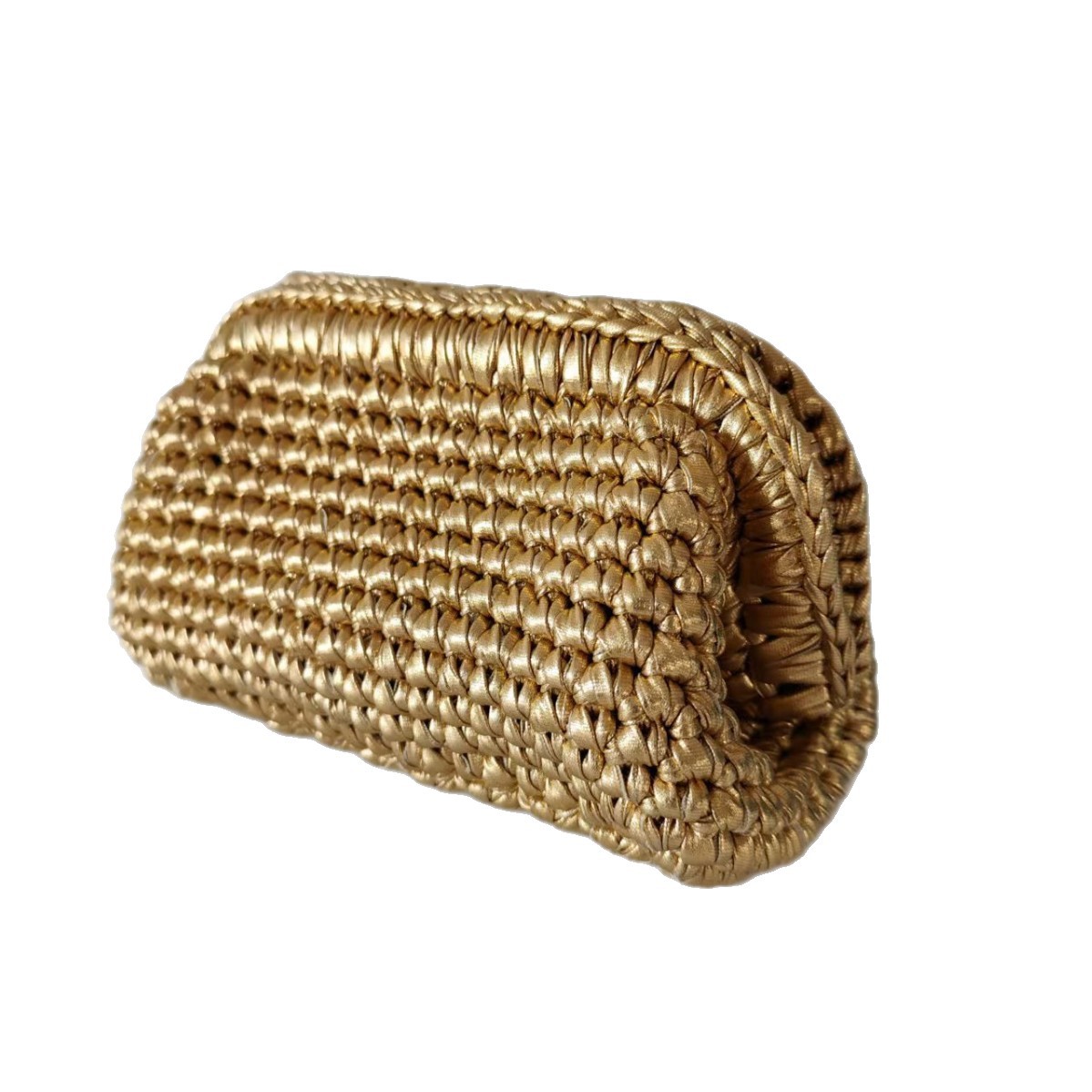 Handwoven Vibrant Metallic Thread Multi-Color Stylish Clutch Bag