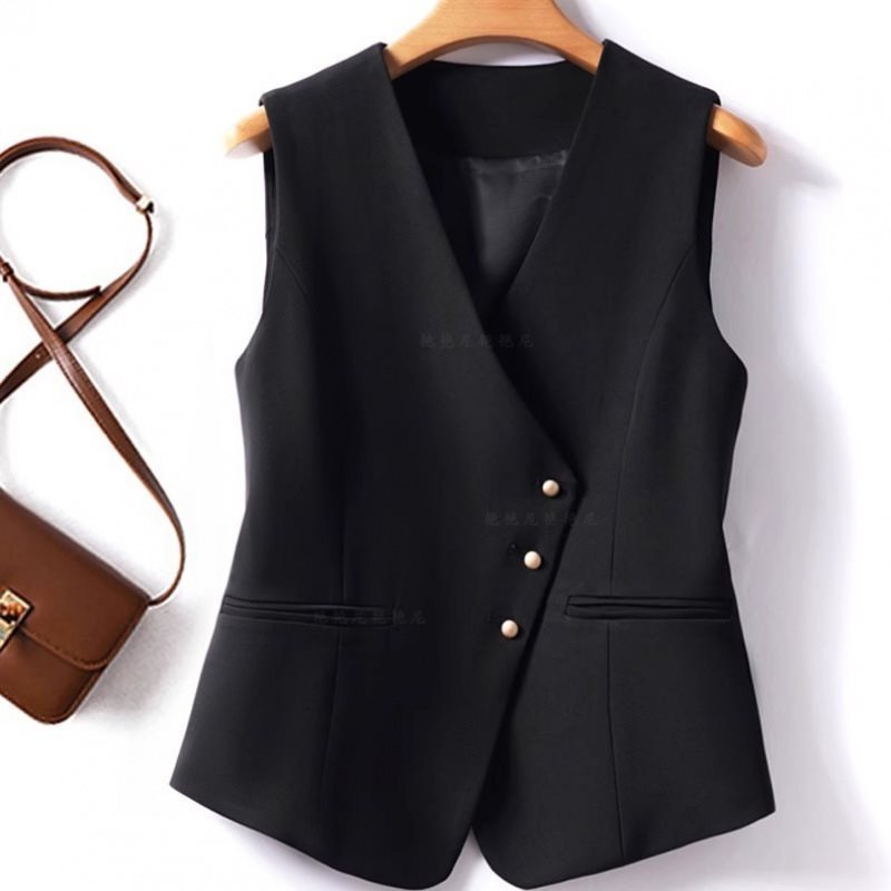 Spring And Autumn Sleeveless Coat Temperament Vest Top