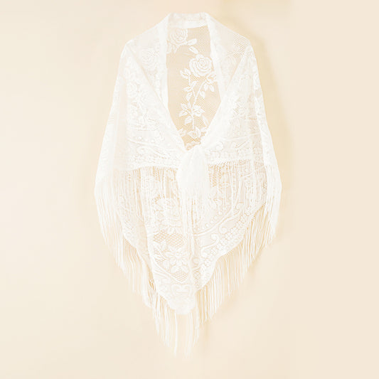 Jacquard Border Casual Shawl For Women