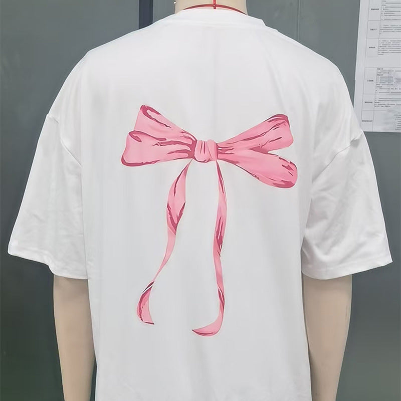 Women's Round Neck Polyester Short-sleeved Top