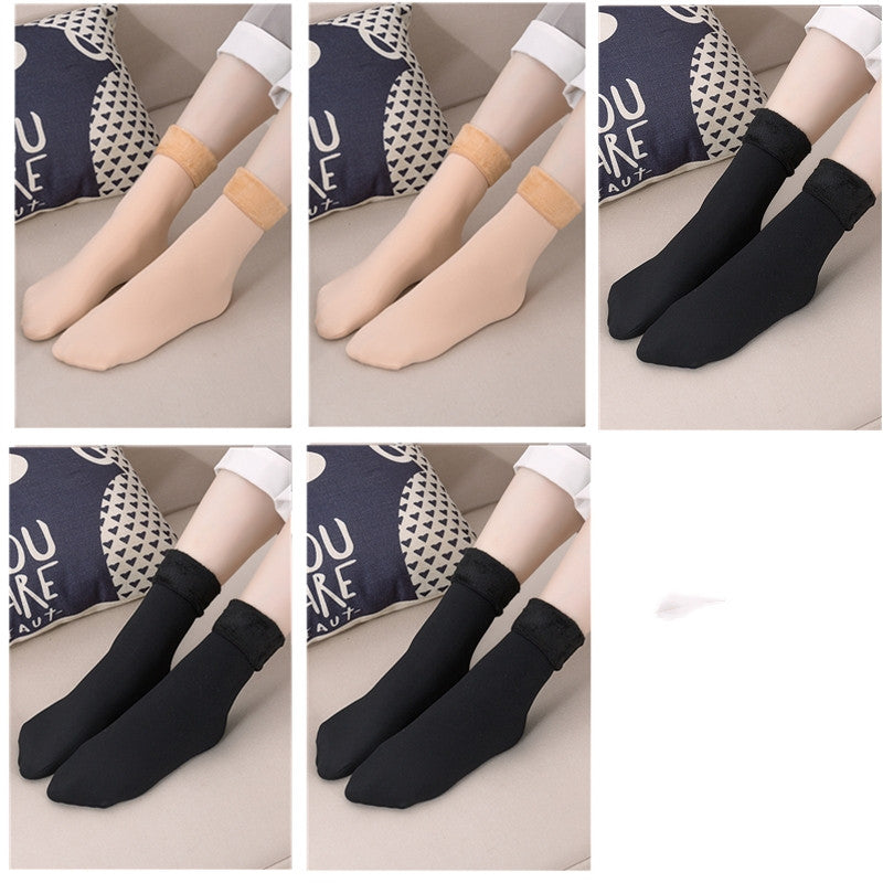 Plus Fleece Socks To Keep Warm Snow Women In Autumn And Winter