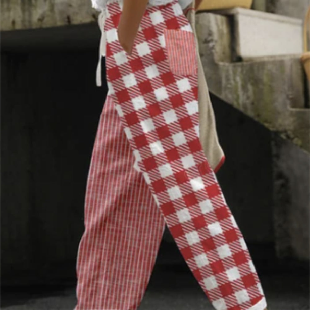 3D Digital Printing Cotton And Linen Simplicity Rag-eared Casual Pants Printable Type