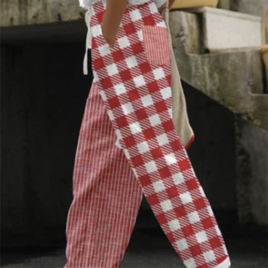 3D Digital Printing Cotton And Linen Simplicity Rag-eared Casual Pants Printable Type