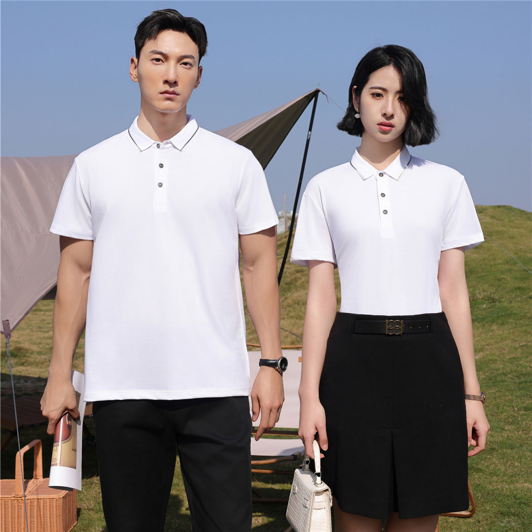 Combed Tight Mercerized Cotton Silver Polo Shirt
