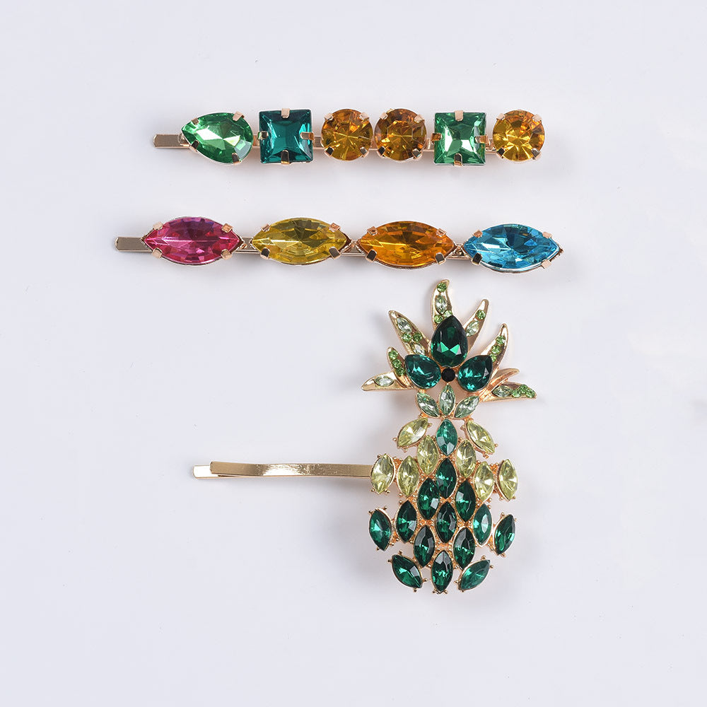 Hair  Color Pineapple Clip Three-piece Set