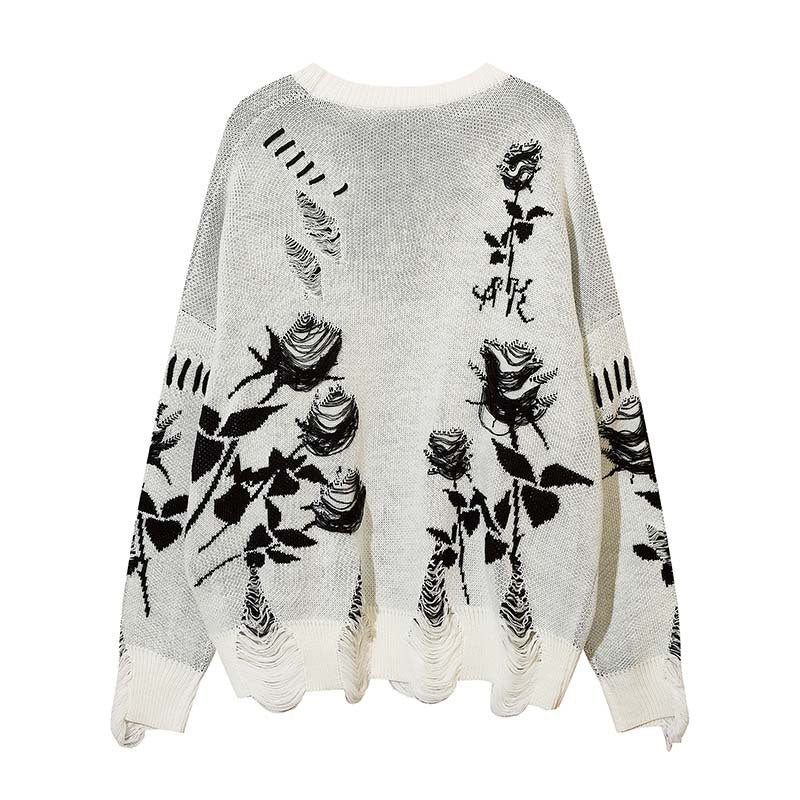 High Street Rose Jacquard Niche Design Torn