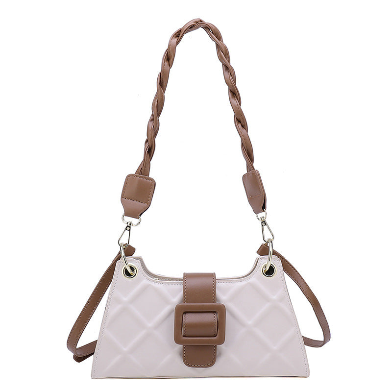 Women's Fashion Clashing Woven Shoulder Crossbody Bag