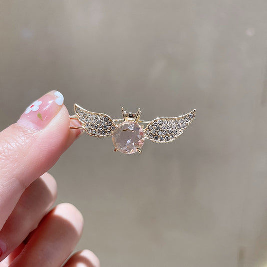 Angel Wings Hairpin  Crystal Girl Ins Bangs Clip