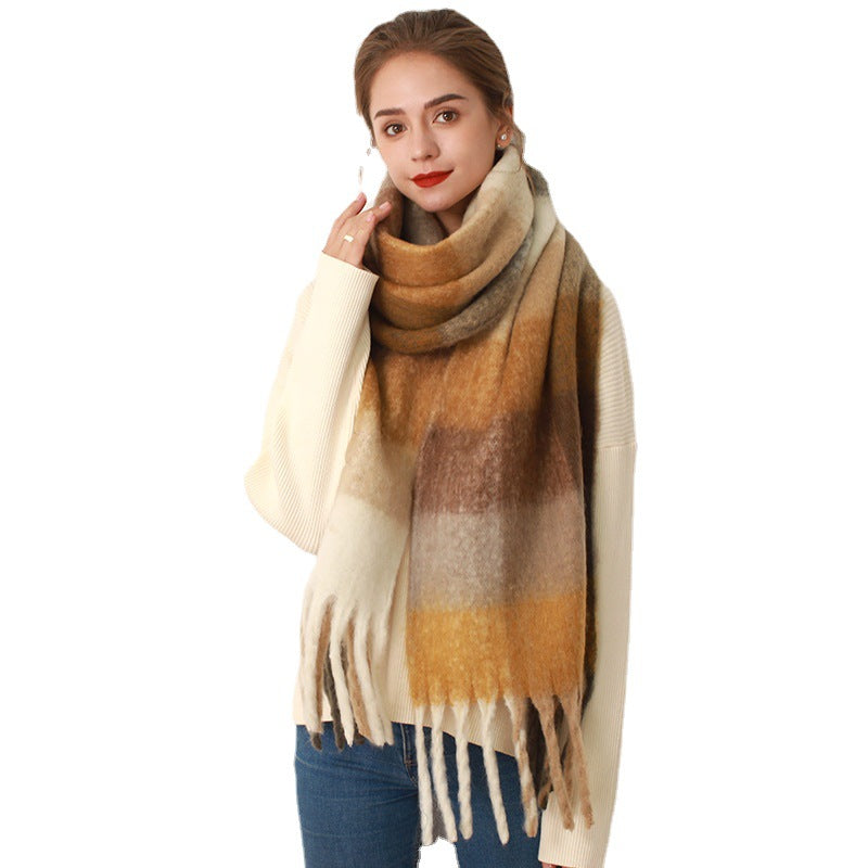 AC Gitter Fortykket Nye Mohair Cashmere Halstørklæder til Kvinder
