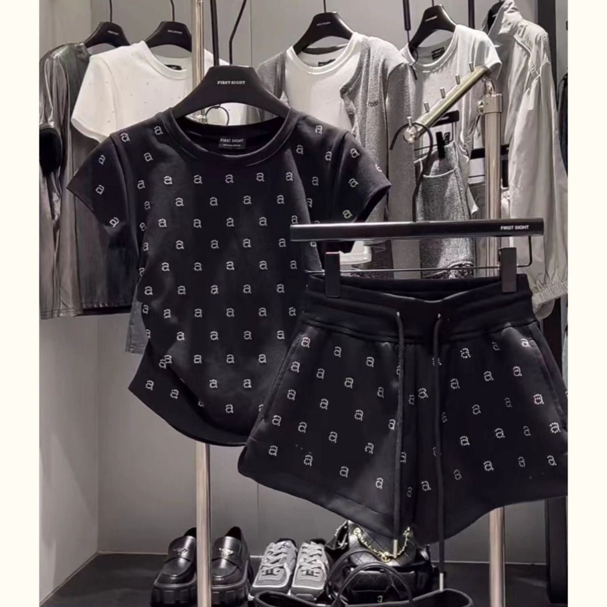 Women's Printed Short-sleeve T-shirt And Skirt Sport Two-piece Set