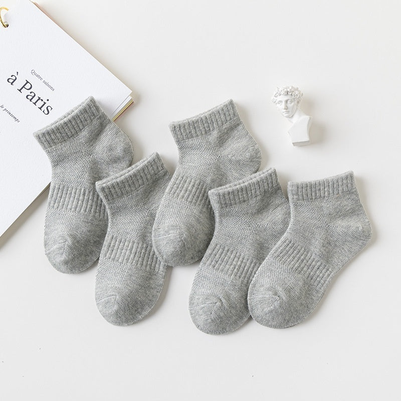 Thin, Breathable Cotton Socks For Kids Crew Socks For Boys And Girls