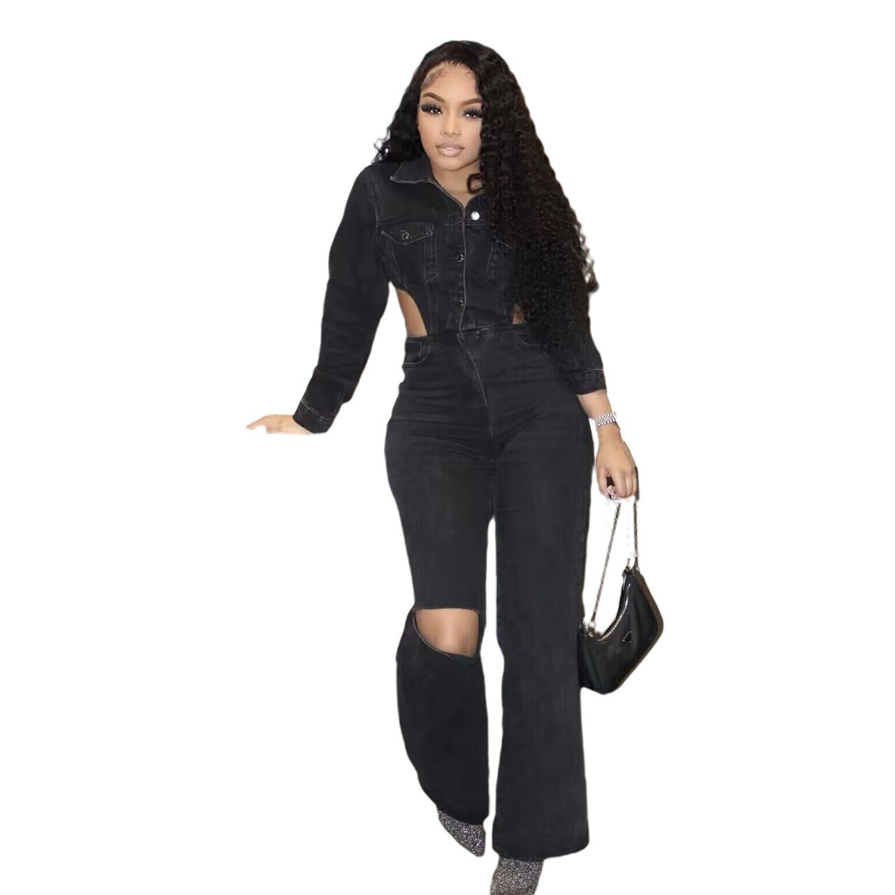 European And American Stretch Jumpsuit Fashion Jumpsuit