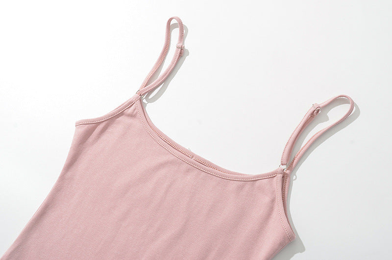 Printed Bowknot Decoration Small Sling Summer New Sweet And Spicy Slim-fit Short Bottoming Vest