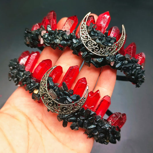 Natural Electroplating Multicolored Crystal Hair Hoop