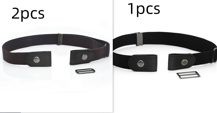 New Slim Elastic Invisible Belt Simple Lazy Belt Fat Elastic Leather