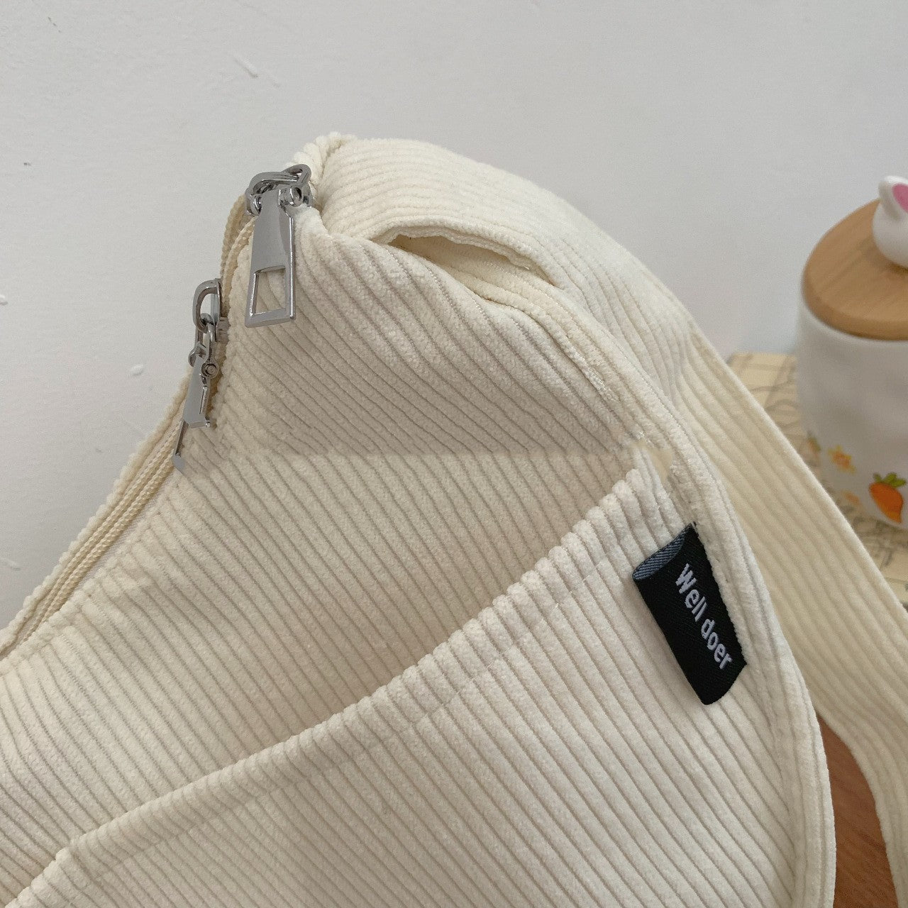 Fashionable Corduroy Dumpling Bun Small Shoulder